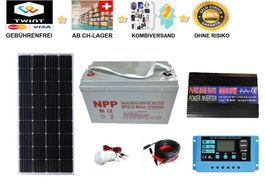 Komplette Solaranlage 150W Solar panel Laderegler Batterie