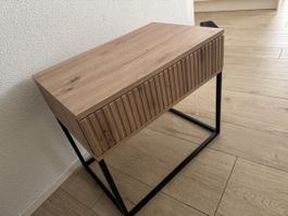 Nachttisch/TV/ Eicheoptik mit Schublade Metallgestell