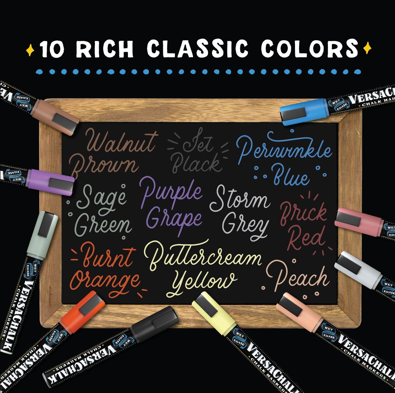 Penna & Evidenziatori: VersaChalk- Classic Flüssigkreide Marker 10er Set mit 5mm – Nuovo e nell'imballaggio originale da Walenstadt venduto da Trend-24 3