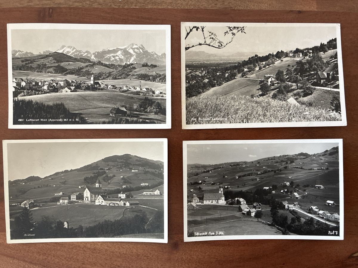 Cartoline postali: 10 Ansichtskarten Schweiz Panorama Appenzell diverse Y – Usato da Oftringen venduto da Cla.vD.74 2