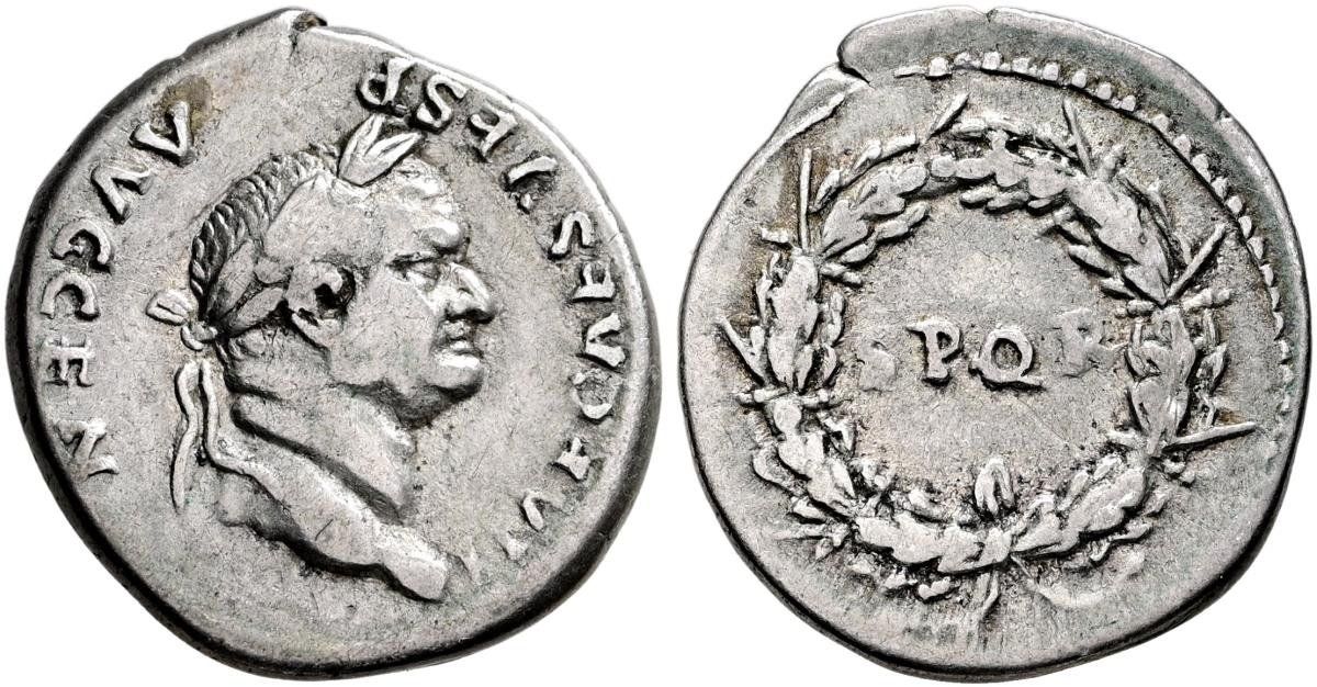 Tutti le monete: VESPASIAN silver denarius (73 AD) – Usato da La Sarraz venduto da classicworldcoins