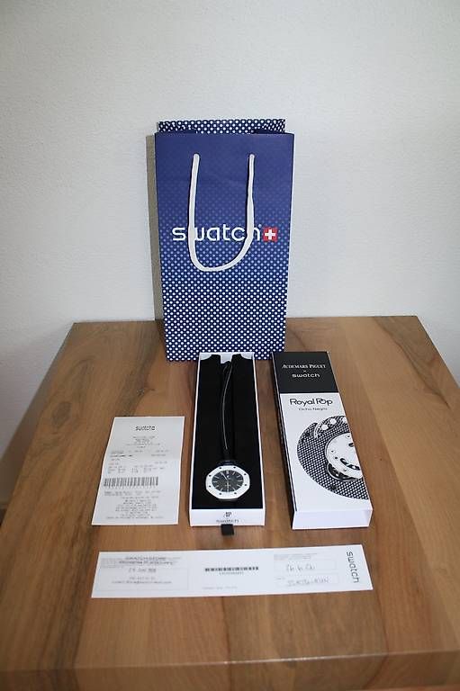 Swatch Orologi: Royal Pop Swatch OCHO NEGRO – Nuovo e nell'imballaggio originale da Buchrain venduto da Donatello4