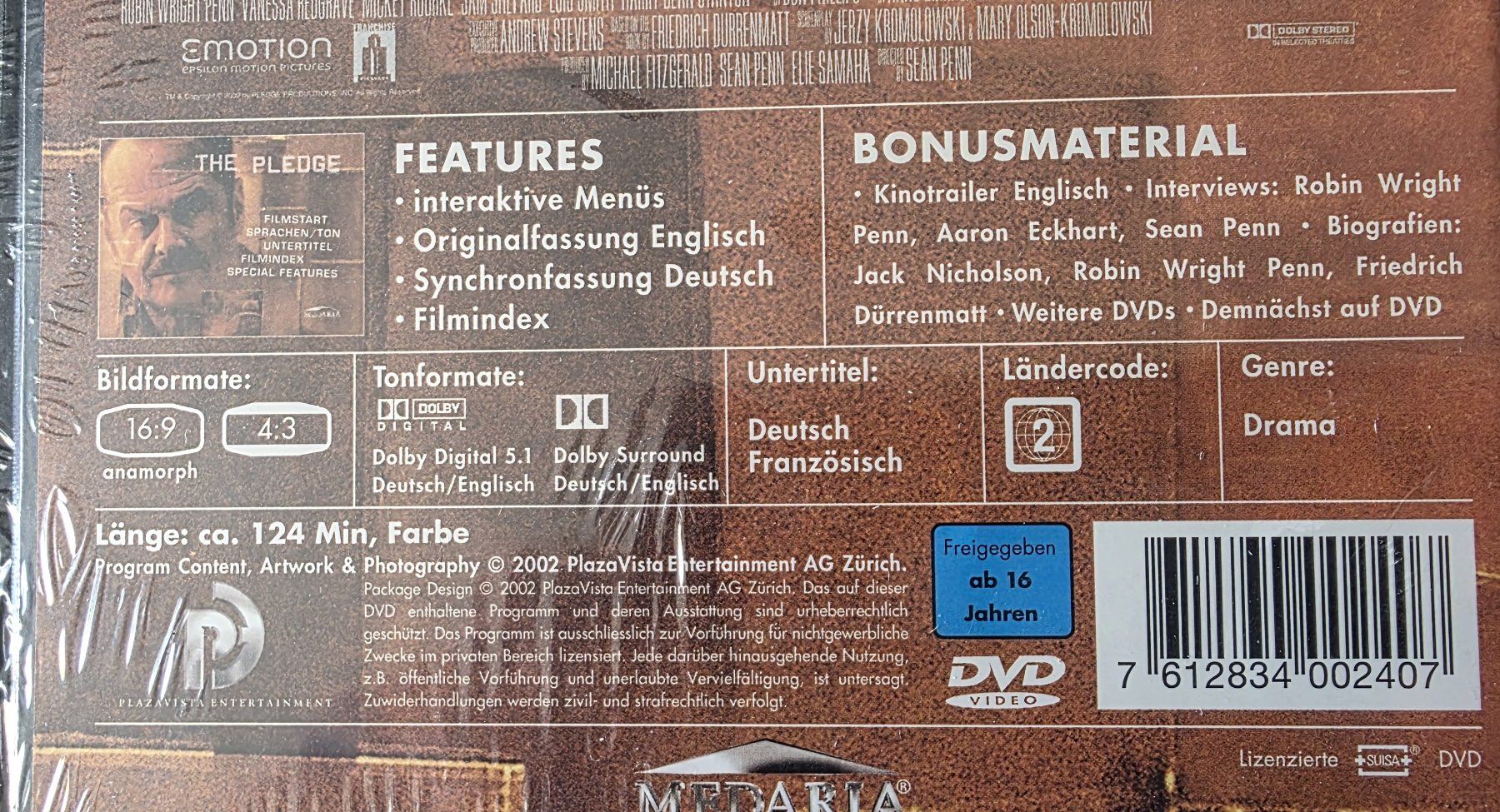 Tutti i DVDs: DVD The Pledge - Jack Nicholson – Usato da Oetwil am See venduto da fineli2 1