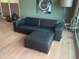 Design-Ledersofa schwarz “Rivolta Modell XL“