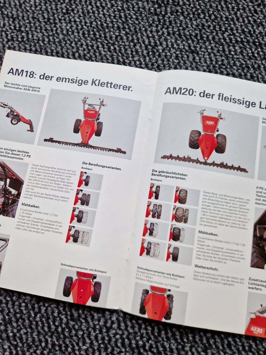 Aebi Trattori: Original Prospekt Aebi Motormäher AM18/AM20 – Usato da Dürnten venduto da Bachtel84 3