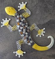 Gecko, Eidechse Wand Deko aus Metall