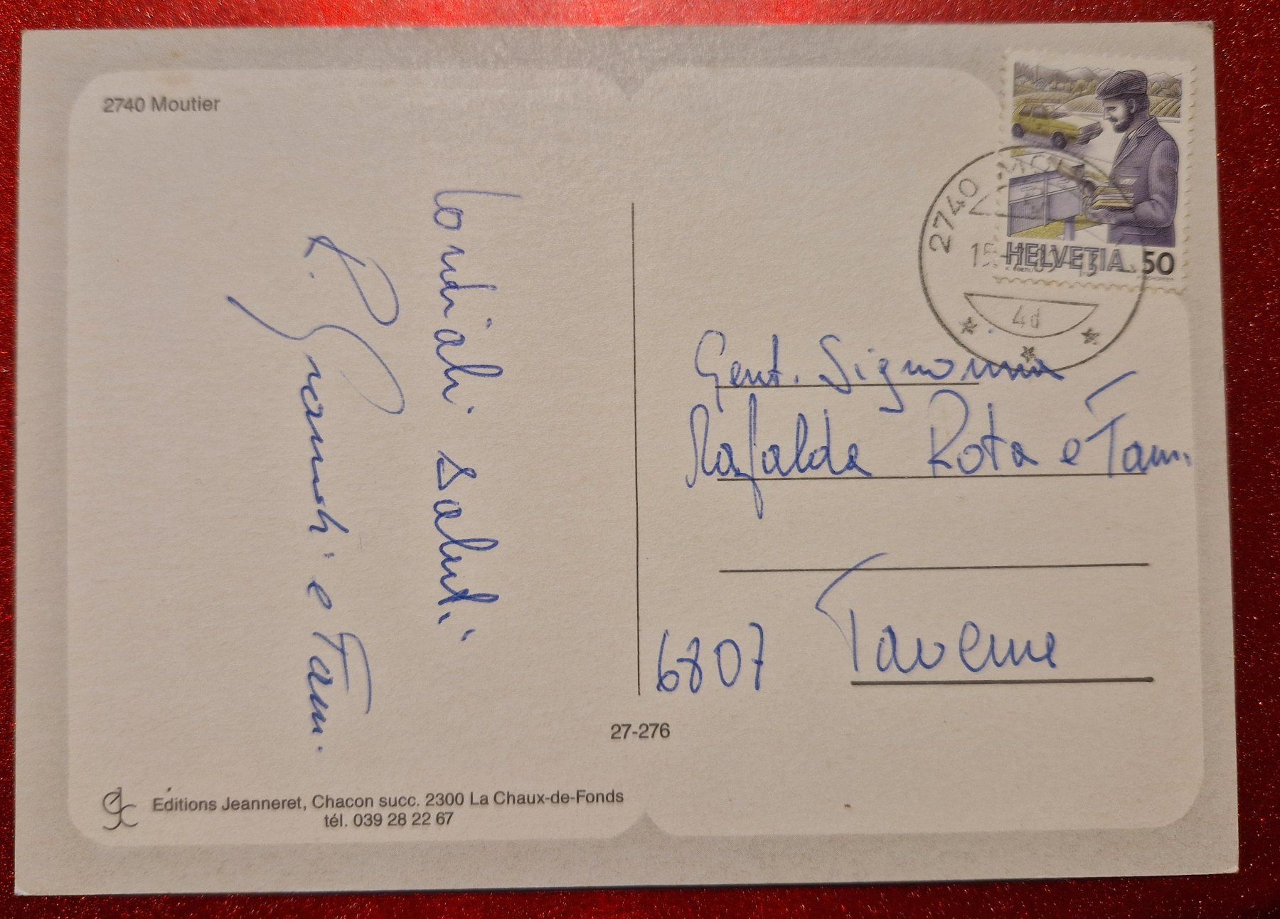 Cartoline postali: Moutier, 1989 – Usato da Melchnau venduto da Arthurius 1