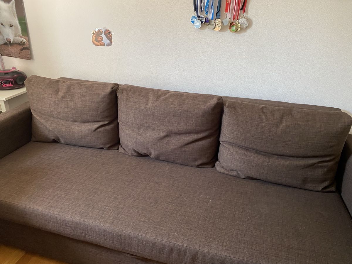 Sofas: Sofa brown Sofa bed fabric  – Gebraucht aus Zürich von oosterparker