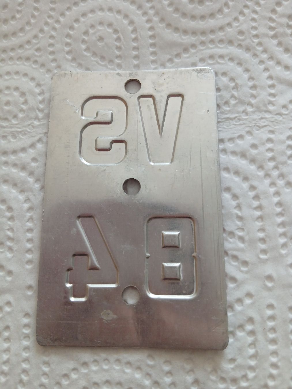 Insegne: Alte Velonummer VS 84 – Usato da Heimberg venduto da smi_jl82 1