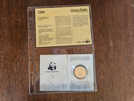 Silbermünze China 5 Yuan 1986 Grosser Panda WWF