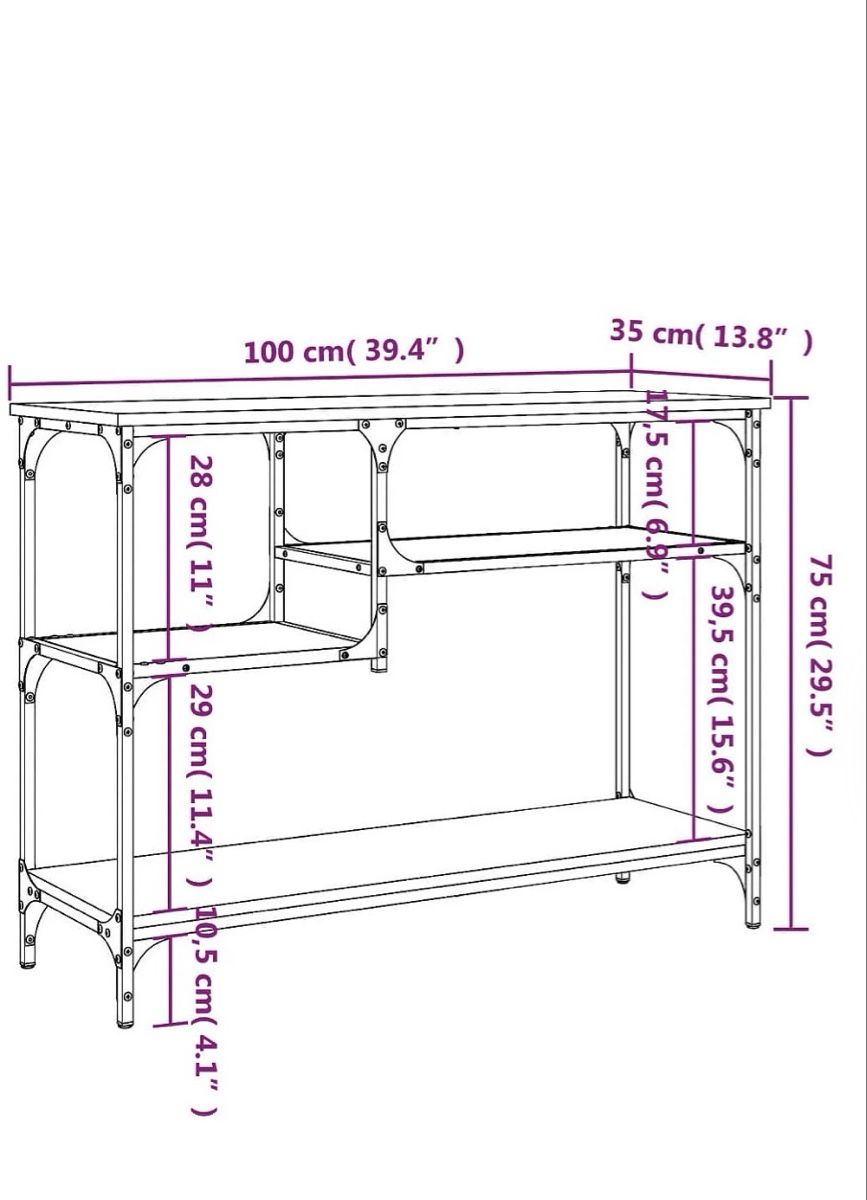 Scaffali: Étagère Console 3 niveaux Noir Style Industriel – Usato da La Tour-de-Peilz venduto da mar_l5z6 3