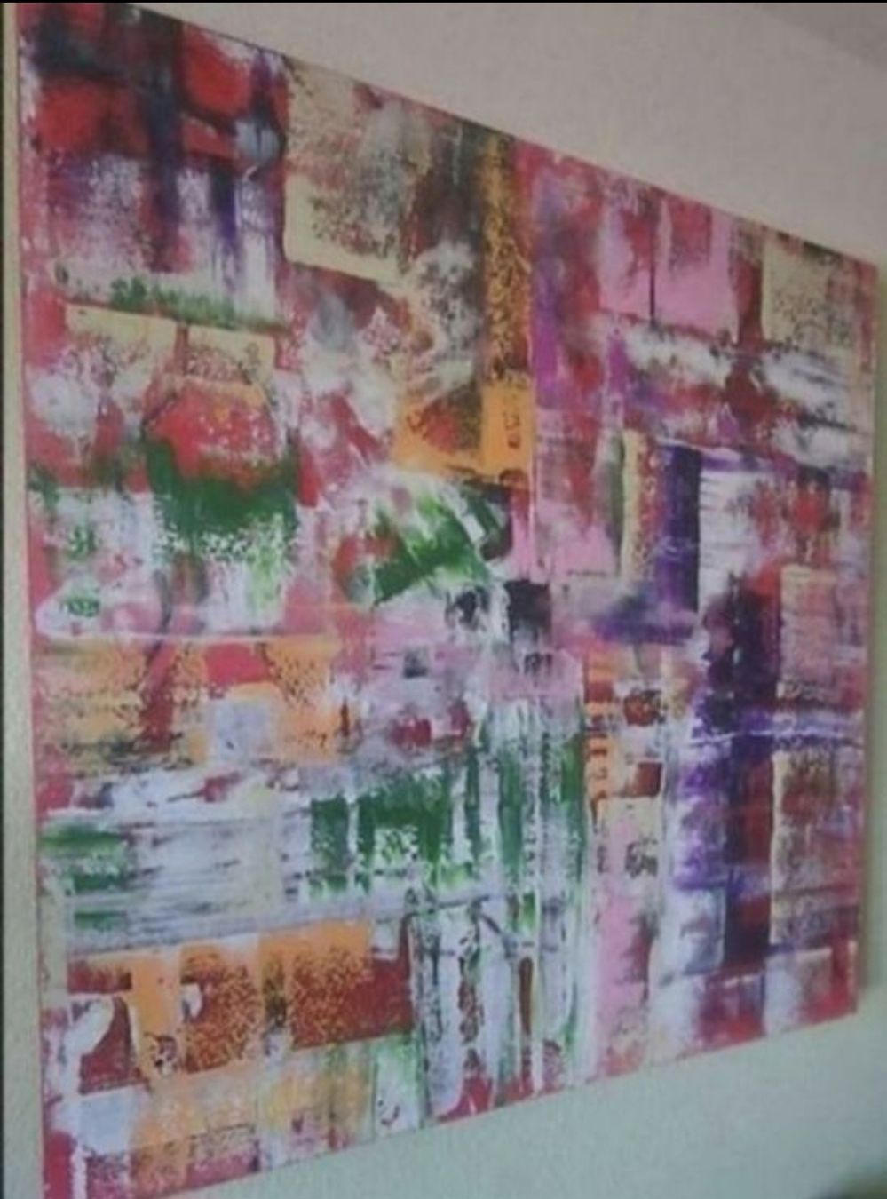Gemälde: Gemälde farbenfroh handmade 100×100×4 – Neu (gemäss Beschreibung) aus Riehen von Steinbock1970 1