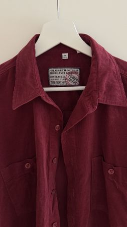 Bordeaux Corduroy Shirt Hemd