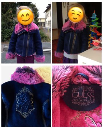 GUESS Mädchen Winterjacke Gr. 98, weich & warm Herbst/Winter