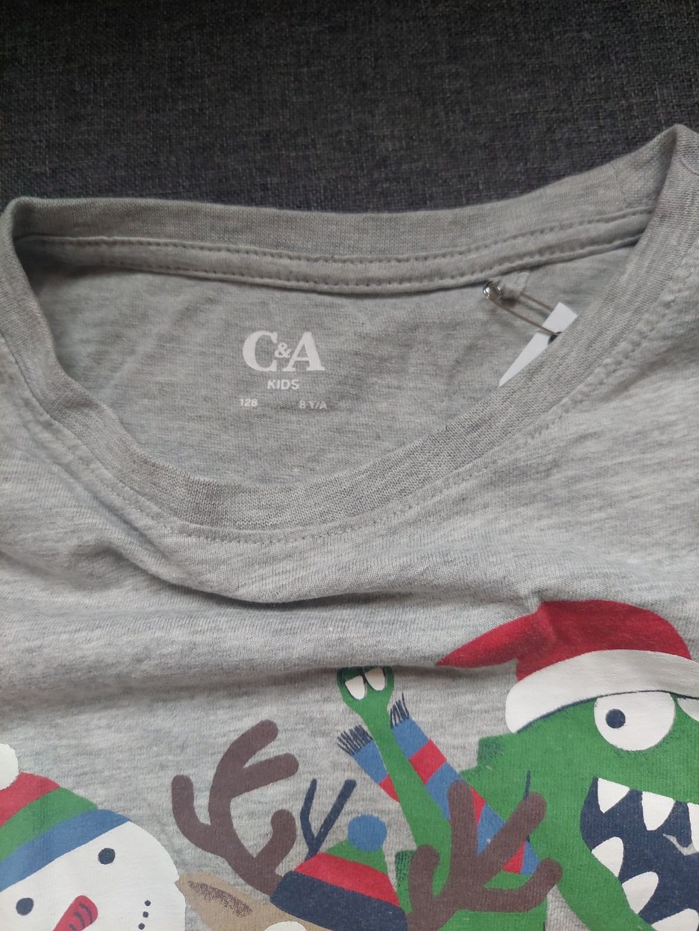 C&A Maglioni & Felpe: C&A Weihnachts-Longshirt / Weihnachtspullover Grösse 128 – Nuovo (secondo la descrizione) da Beckenried venduto da Havacola 4