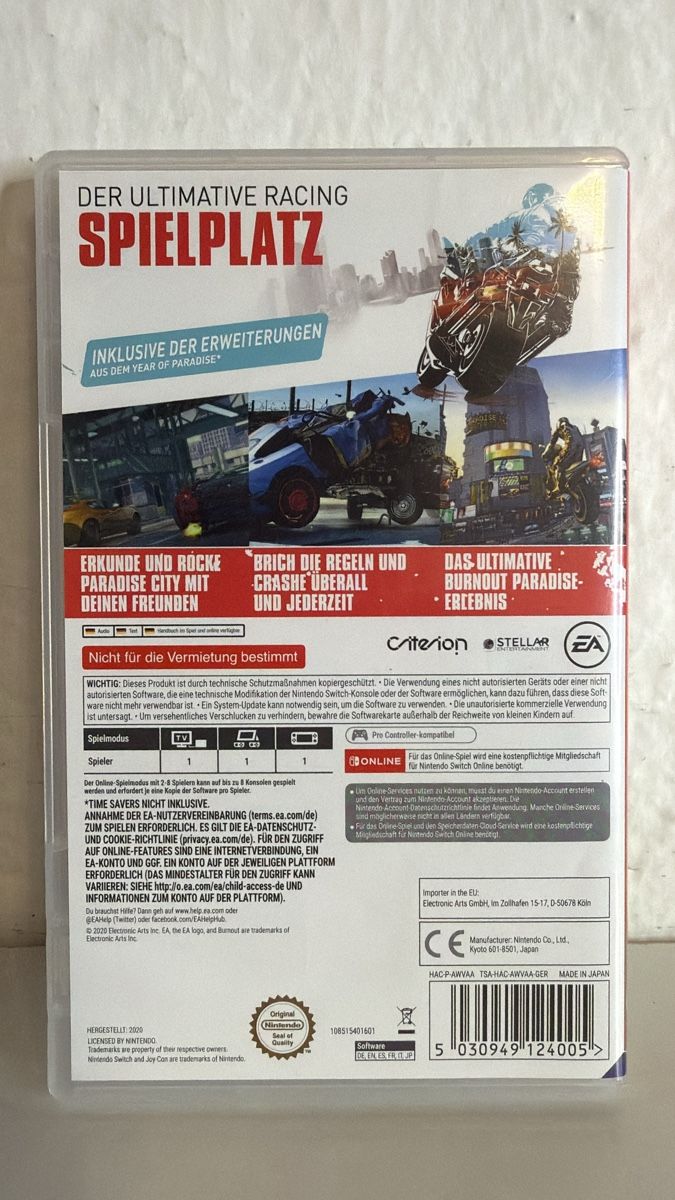 Nintendo Giochi: Burnout Paradise Remastered - Nintendo Switch Game – Usato da Ehrendingen venduto da bubulence 1