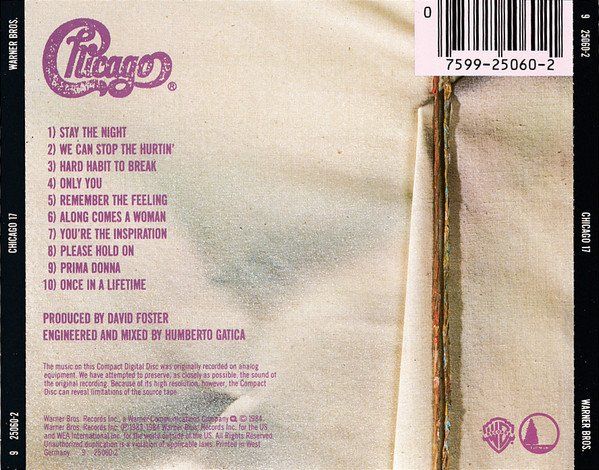 CD: Chicago ‎– Chicago 17 – Usato da St.Gallen venduto da jalamusic 1