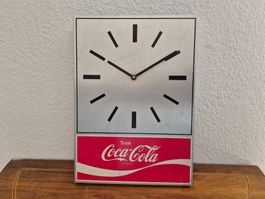 Werbeschild Coca Cola Uhr Bar Kneipe Restaurant Retro Schild