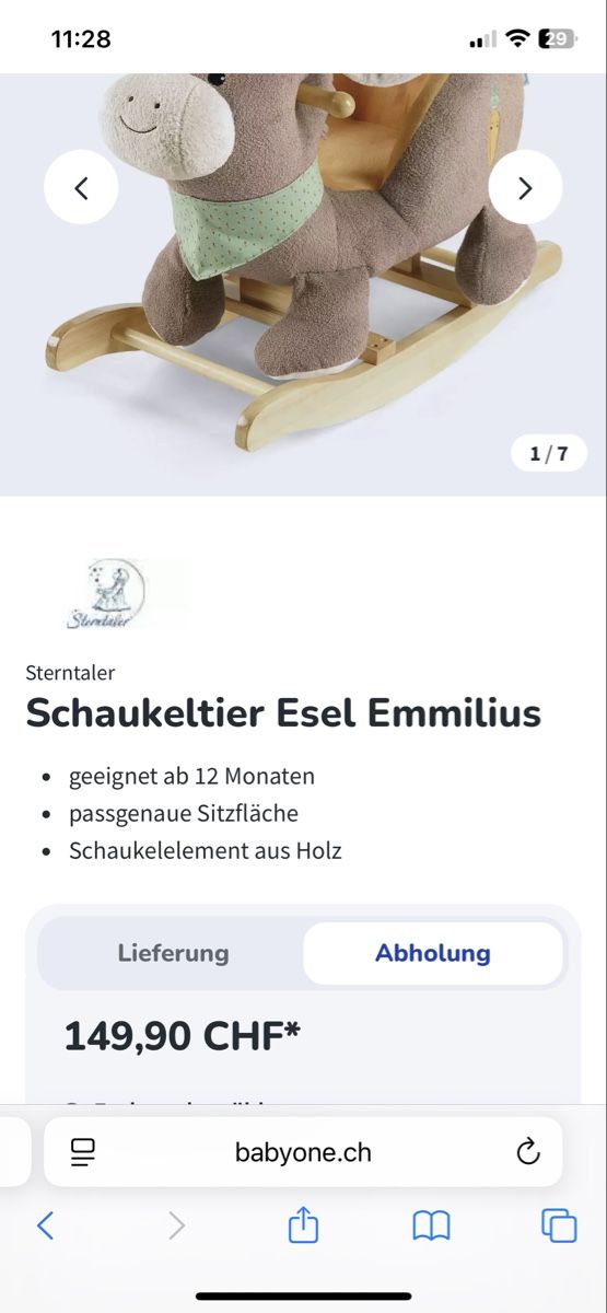 Altre altalene da giardino: Schauckeltier Sterntaler – Nuovo (secondo la descrizione) da Niederhasli venduto da sev_d7hq 4