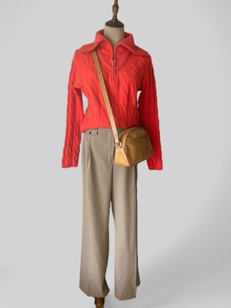 Massimo Dutti Bundfalten Hose / Beige / Gr. 40