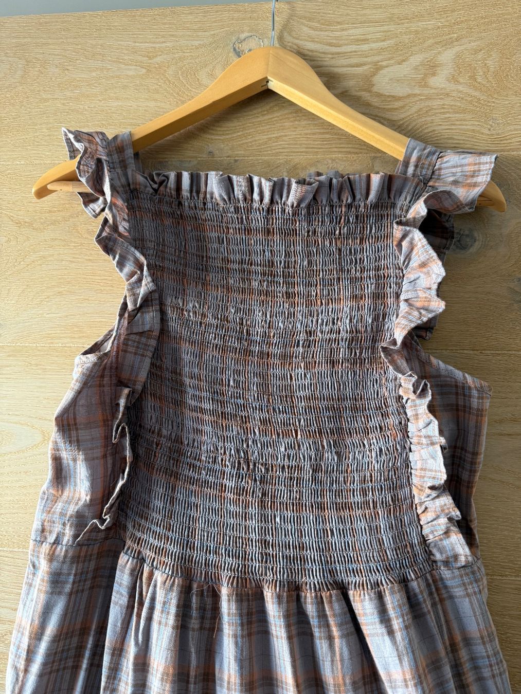 Kleider: Kleid Karo Grösse M gerafft Rüschen neu – Neu (gemäss Beschreibung) aus Rafz von henfrei24 2