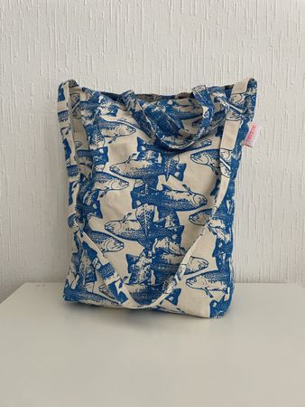 Tote bag bandoulière à imprimé poisson mikami 