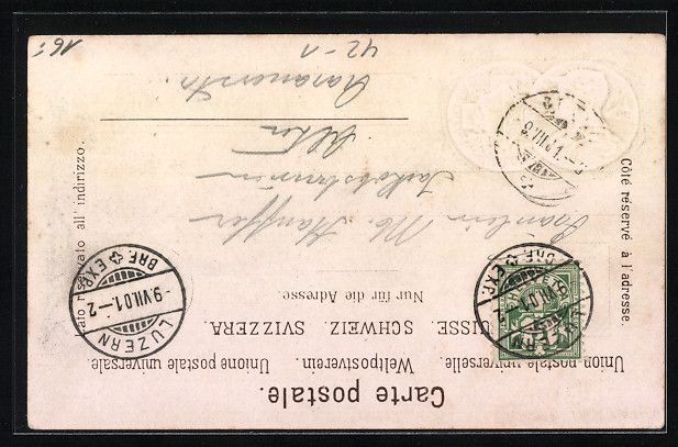 Cartoline postali: Litho Luzern, Eidg. Schützenfest, Einga – Usato da Berlin venduto da bartko-reher 1
