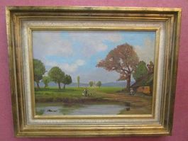 Oel auf Leinwand - sign. - Landschaft