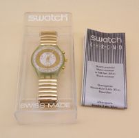 * SWATCH CHRONO * GOLDEN GLOBE * ORIGINAL BOX * WIE NEU ! *