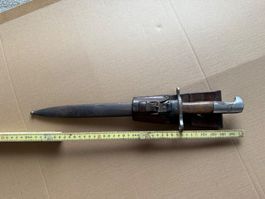 Bajonett m. Scheide G. Appoloni 19Sa26 Münsingen Waffenfabri