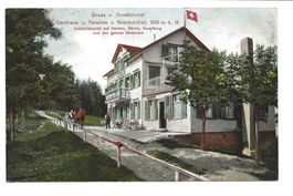 Gruss vom Rossbüchel ob Grub (SG) Gasthaus und Pension 1909