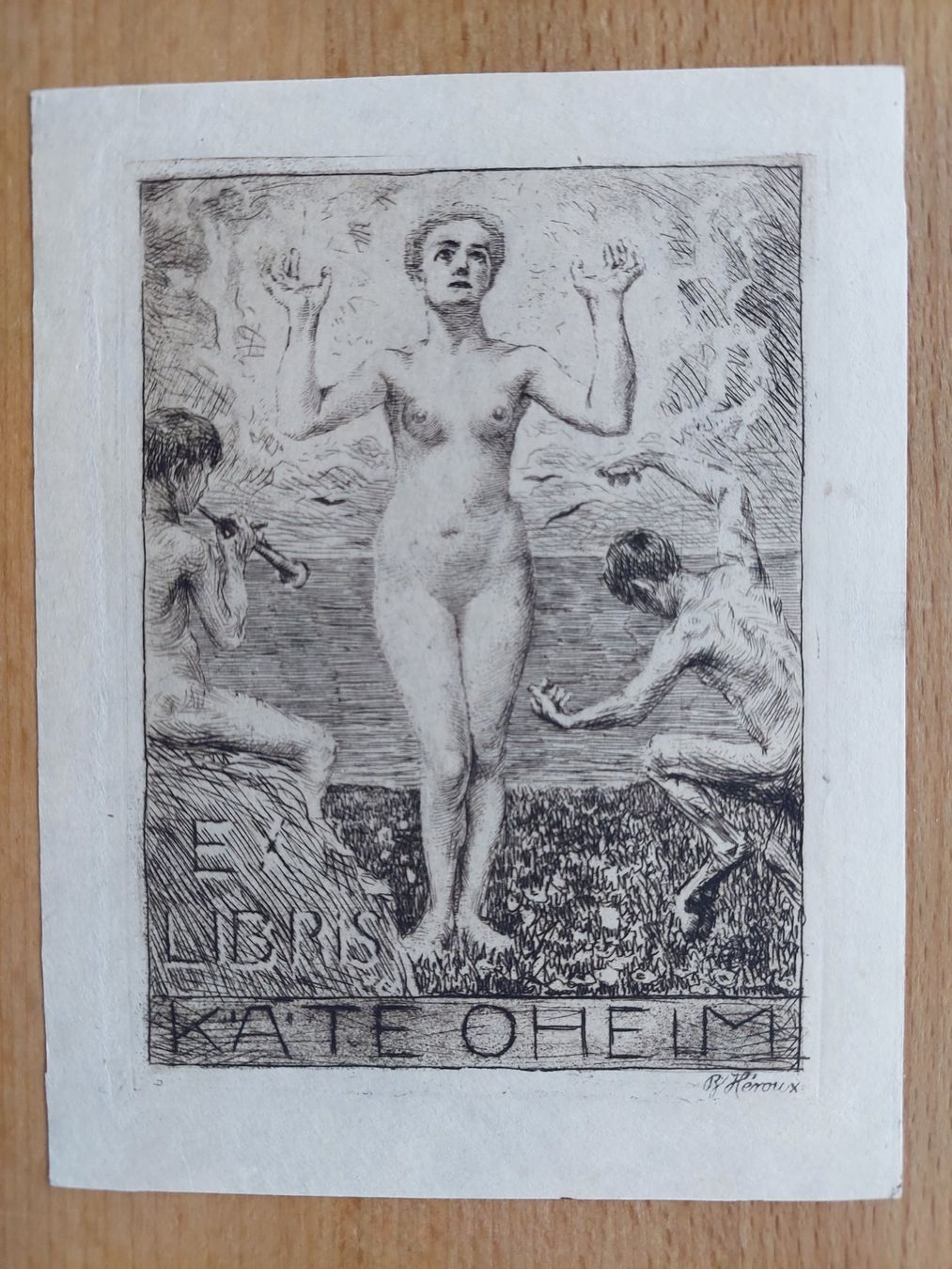 Gemälde: Exlibris Bruno Heroux - Original Radierung – Gebraucht aus Obfelden von Exlibris-Art