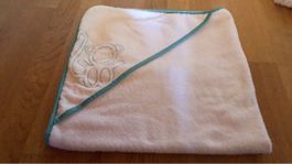 Baby Badetuch Kapuze mit Bärli Stickerei, kuschelig weich
