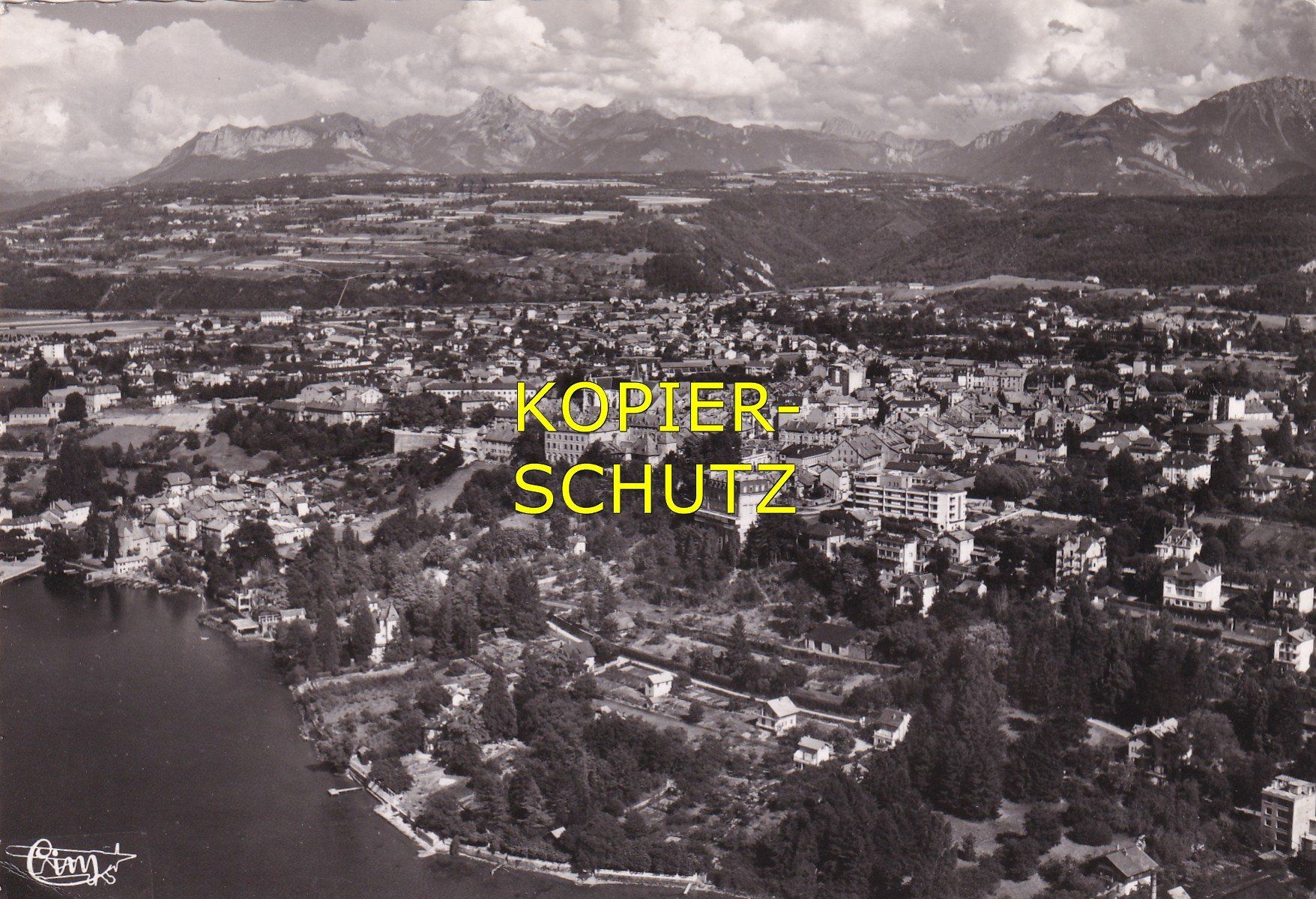 Cartoline postali: Thonon (Vue aérienne) /mp – Usato da Hombrechtikon venduto da Rudolf07