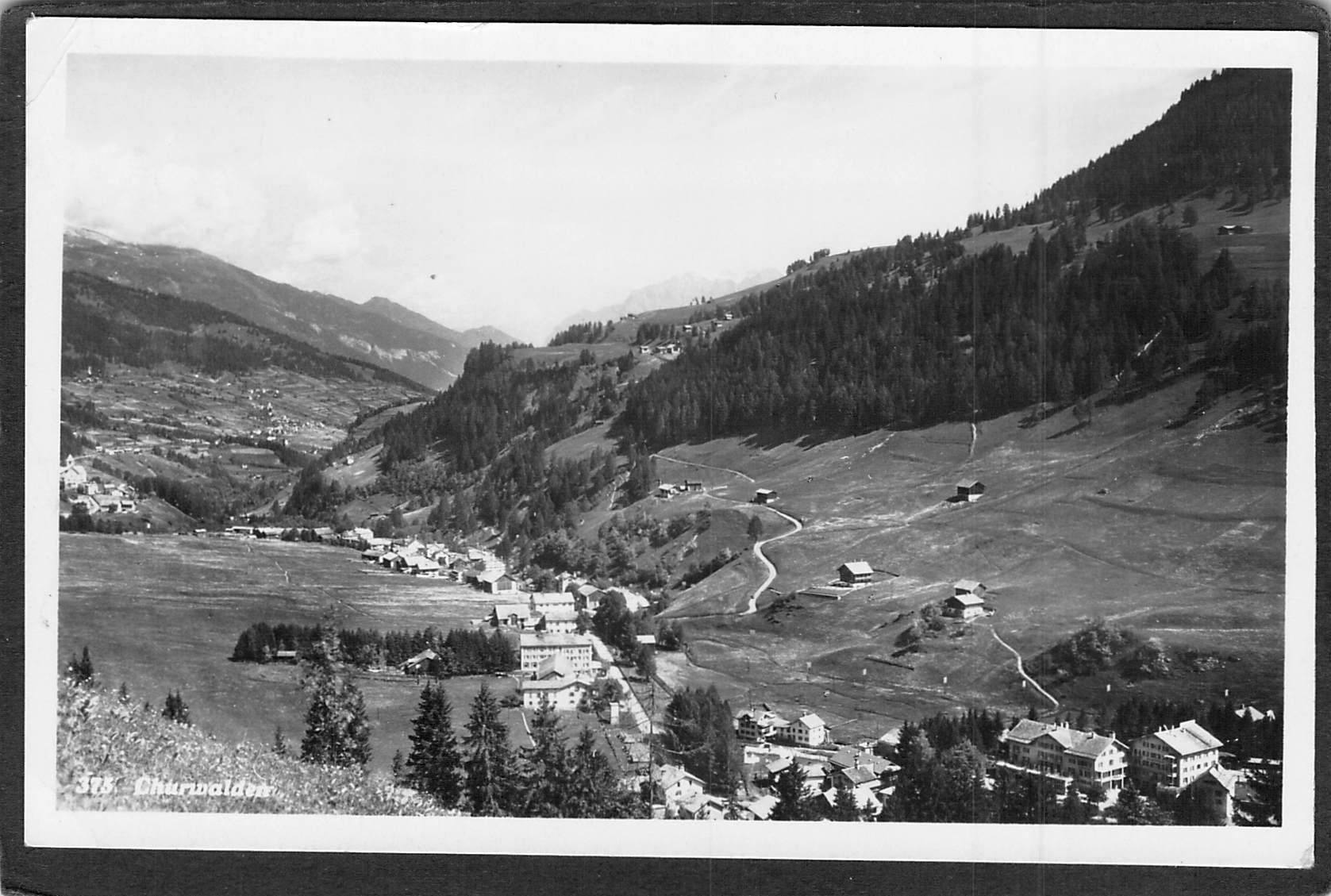 Ansichtskarten: ^Churwalden GR , gel. 1937 – Gebraucht aus Reichenburg von Pipo-67