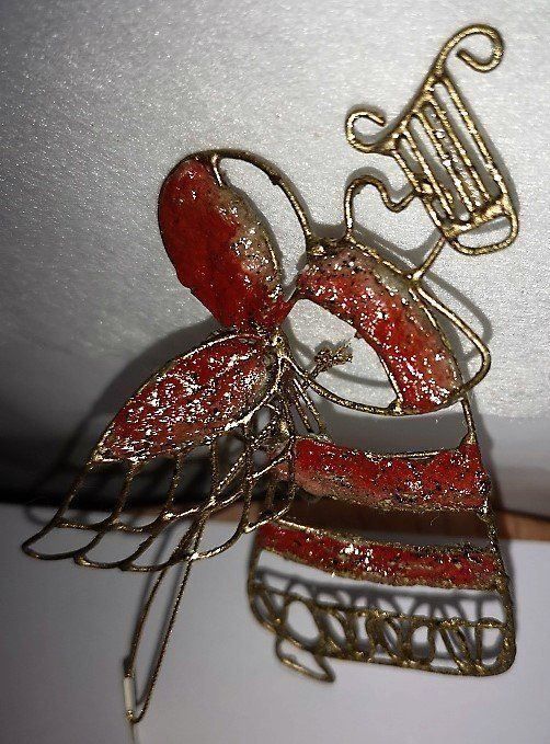 Figuren: Christbaumanhänger Engel aus Metall – Neu (gemäss Beschreibung) aus Lutzenberg von Truhe 1