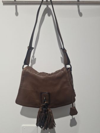 Abro Ledertasche Braun Top Zustand Fransen Herbst Look