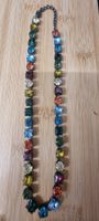 Vintage Statement Halskette mit bunten Steinen, Top!