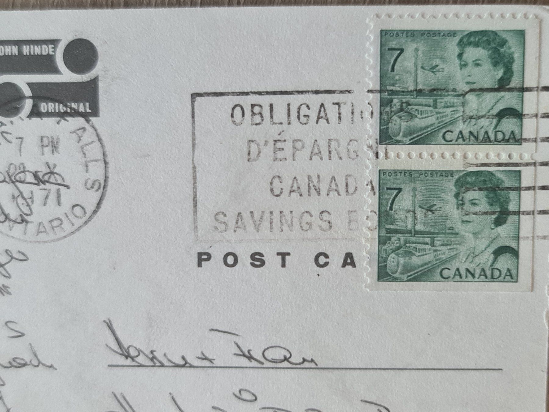 Ansichtskarten: Ansichtskarte Niagara Fälle 1971 – Gebraucht aus Dintikon von Vexi 1