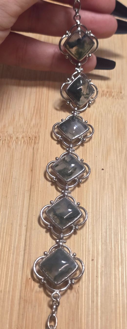 Minerali & Pietre curative: Moosachat Edelstahl Armband G – Nuovo e nell'imballaggio originale da Matzingen venduto da Shay_Crystalz 3
