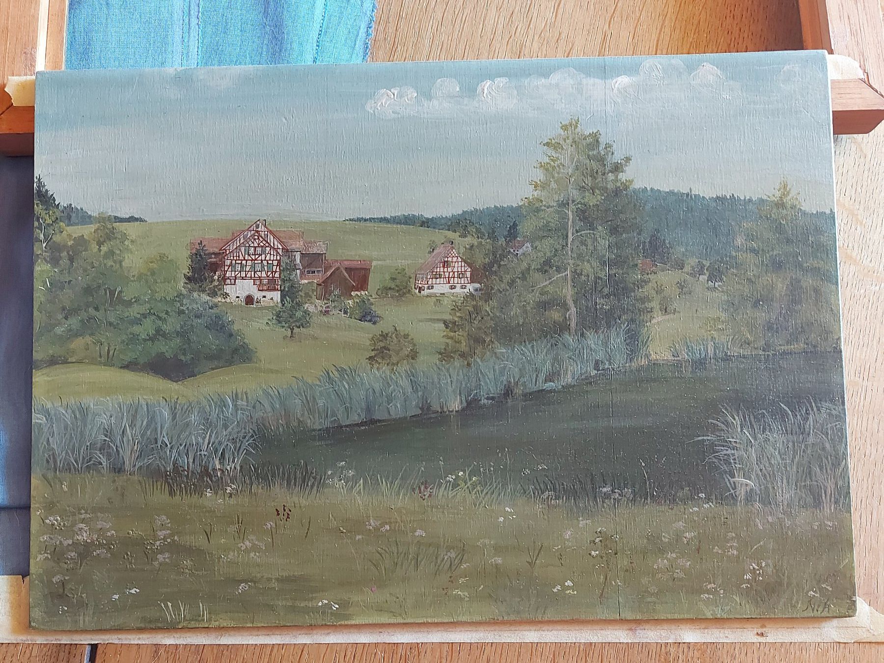 Dipinti: Ölgemälde signiert, idyllische schweizerLandschaft – Usato da Schlieren venduto da Svenja7 2