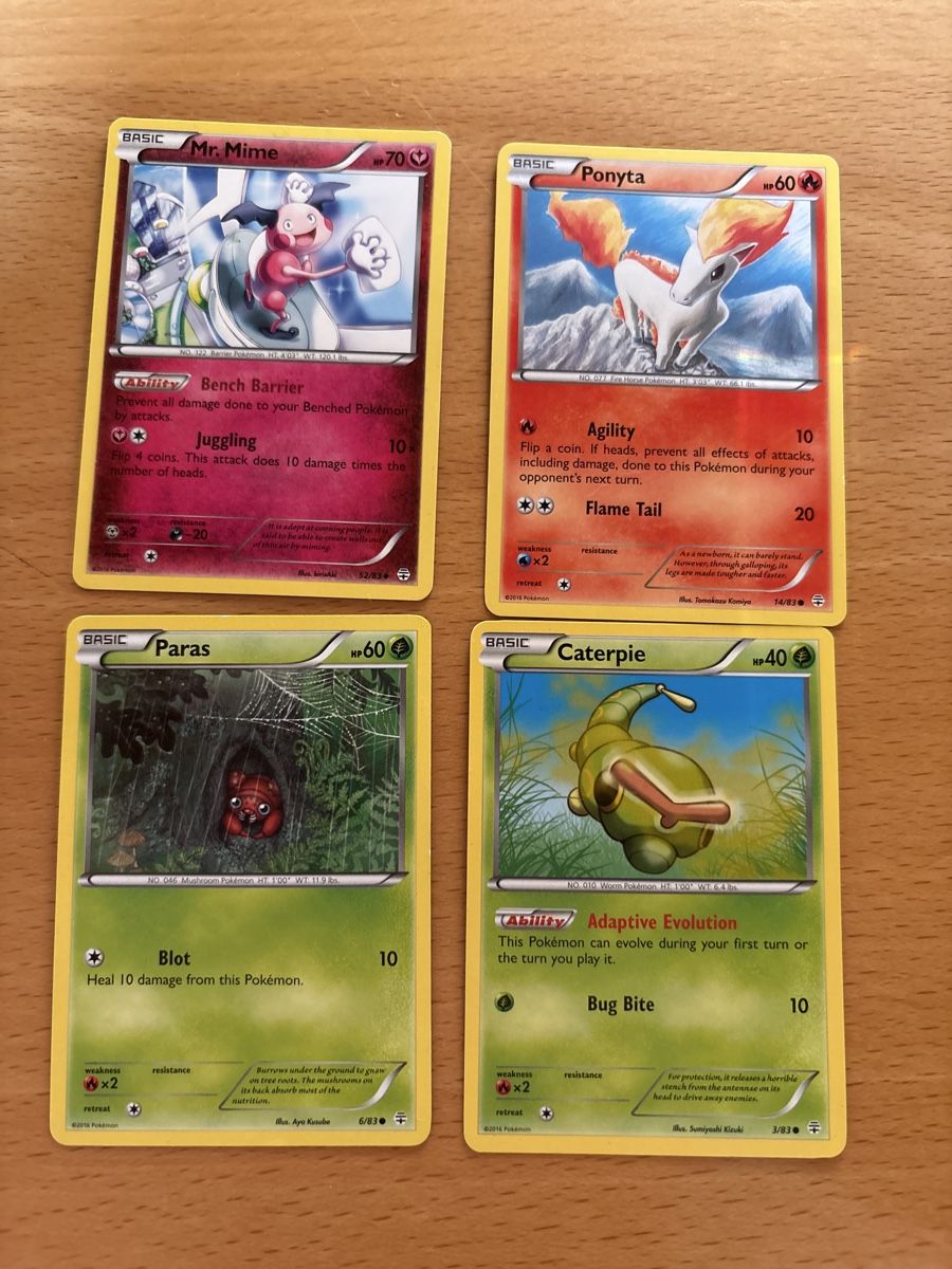 Pokémon Sammelbilder & Trading cards: 4 Diverse Pokemon Karten – Gebraucht aus Balsthal von Sven.sch