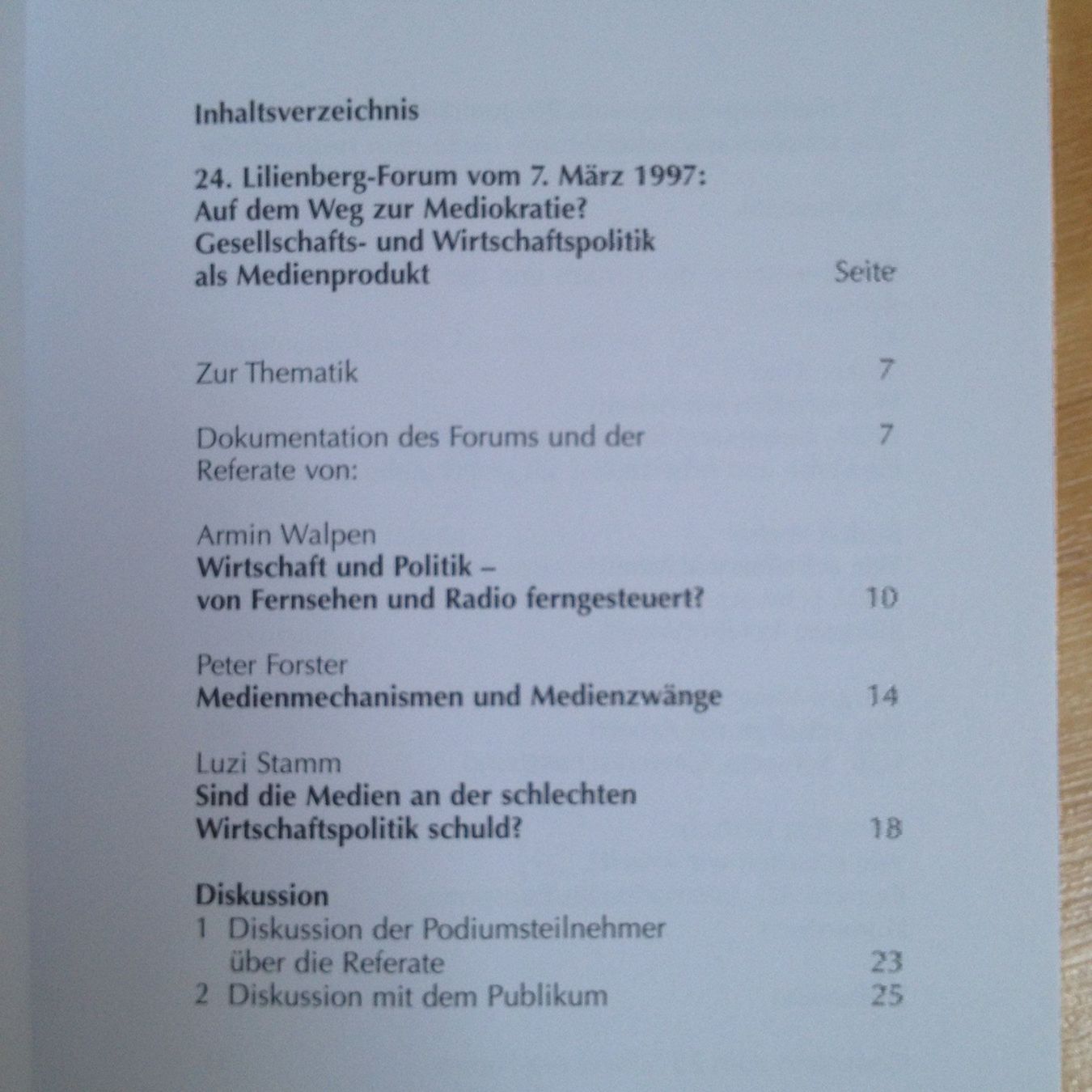 Libri: Dokumentation der Stiftung Lilienberg'97 – Nuovo (secondo la descrizione) da Siegershausen venduto da Bubsi83 2
