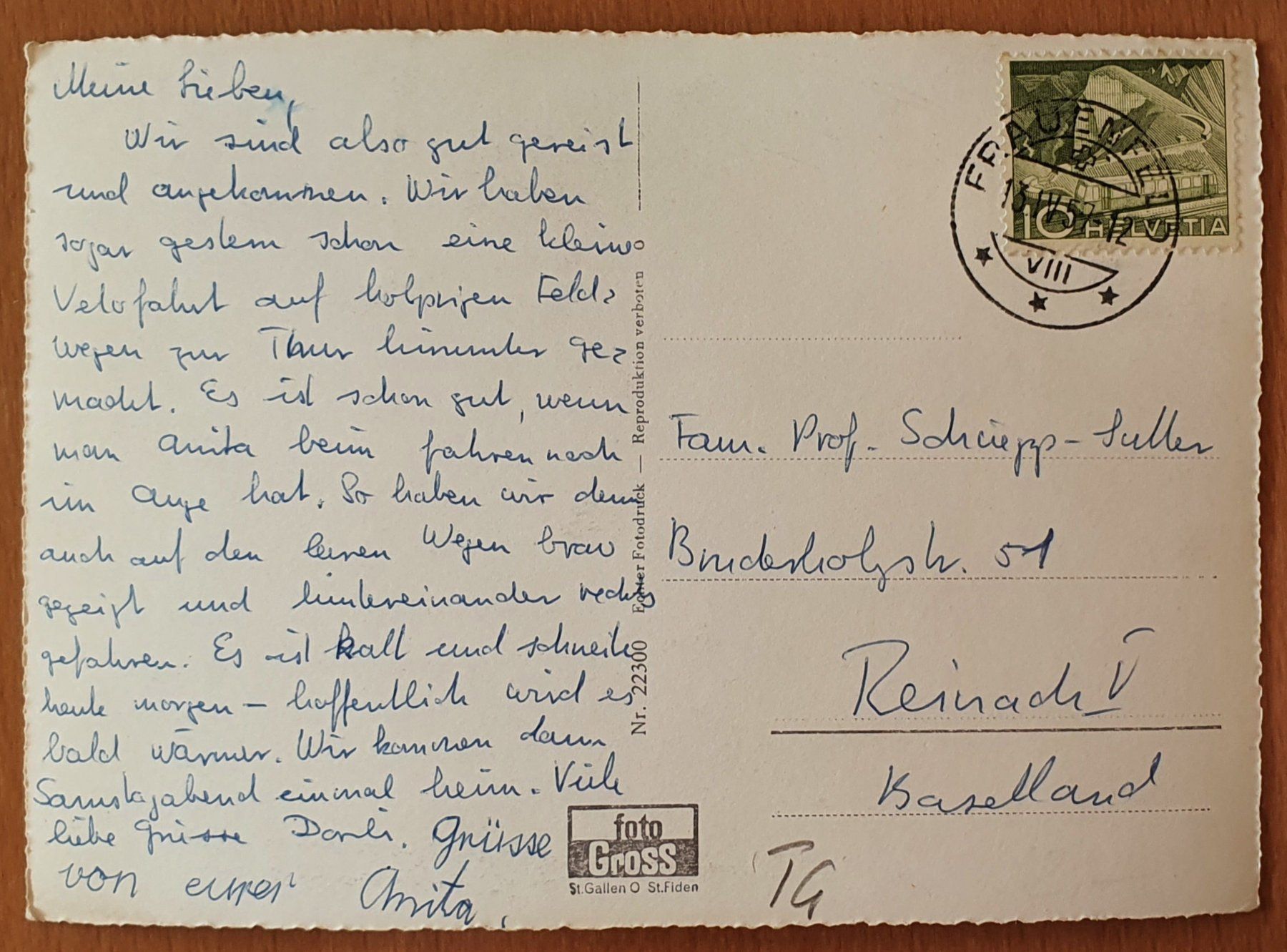 Cartoline postali: Frauenfeld 1957 - Schloss – Usato da Kreuzlingen venduto da Rschweiz1 1