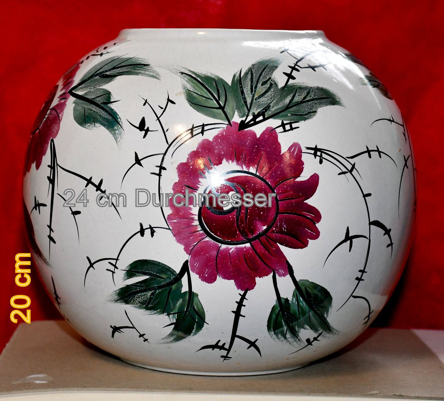 Vasi & Recipienti: Schöne, Keramik Blumenvase, Handbemalt - Herbstdeko! – Usato da Rotkreuz venduto da salsanera 1