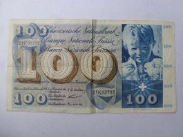 ++ 100.- Franken 18. Dezember 1958