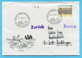 Brief Hüttlingen 1990 nach Hüttlingen Deutschland - zurück