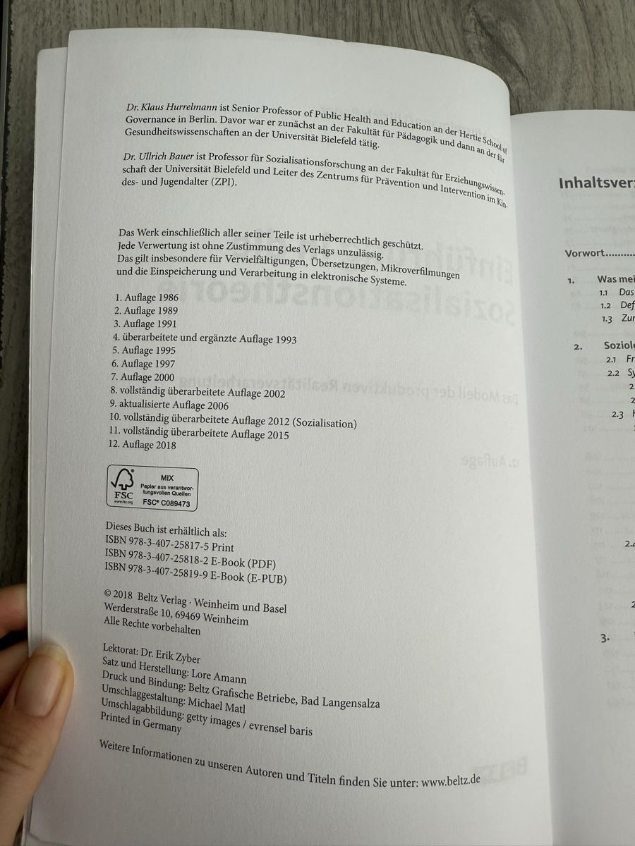Bücher: Einführung in die Sozialisationstheorie – Gebraucht aus Wald ZH von 2kndPlant 2