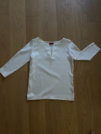 HUGO Boss Damenbluse weiss – elegant / Business – 3/4-Ärmel