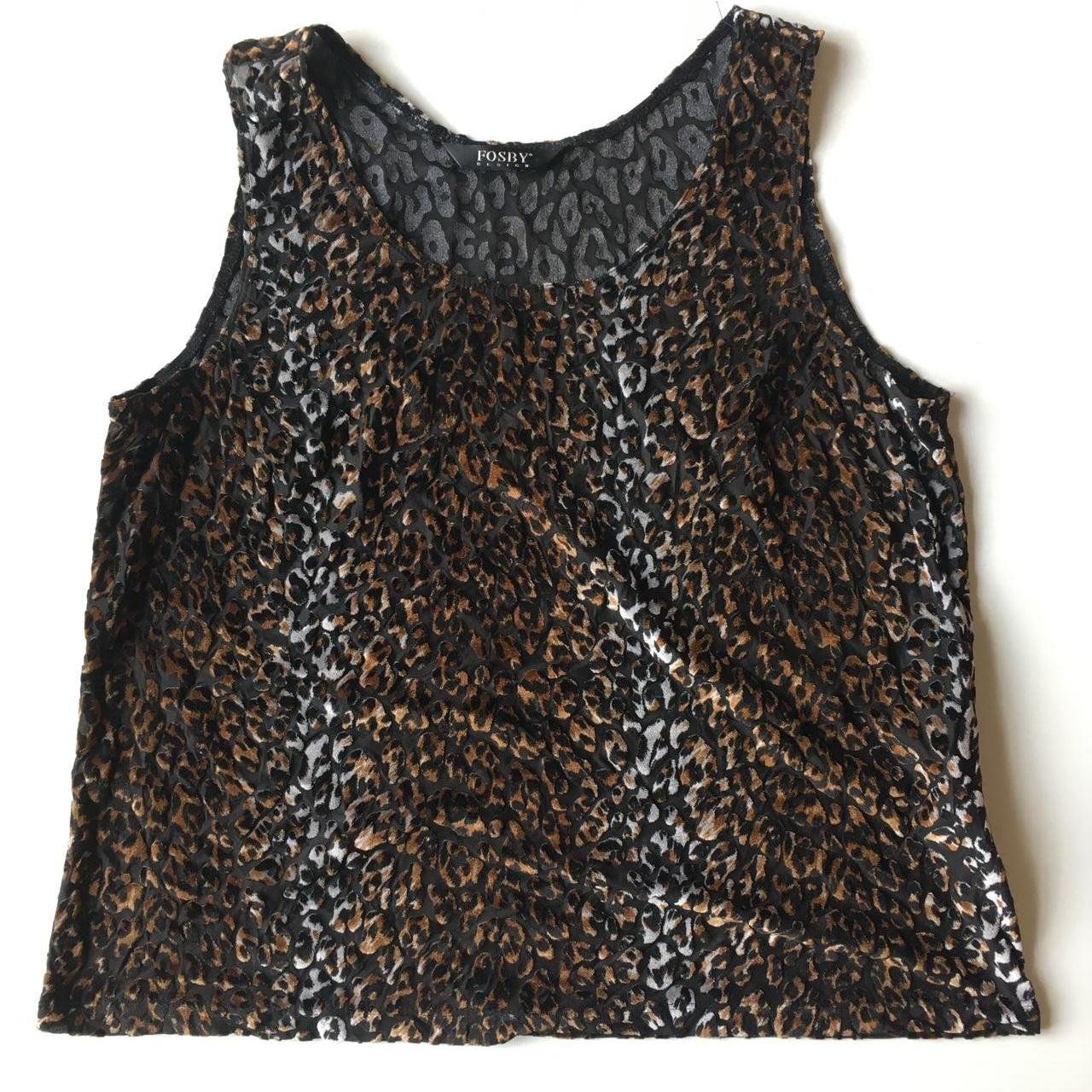 T-shirt: Débardeur FOSBY Design léopard texturé - taille 40 – Usato da Troinex venduto da Irisglo 1